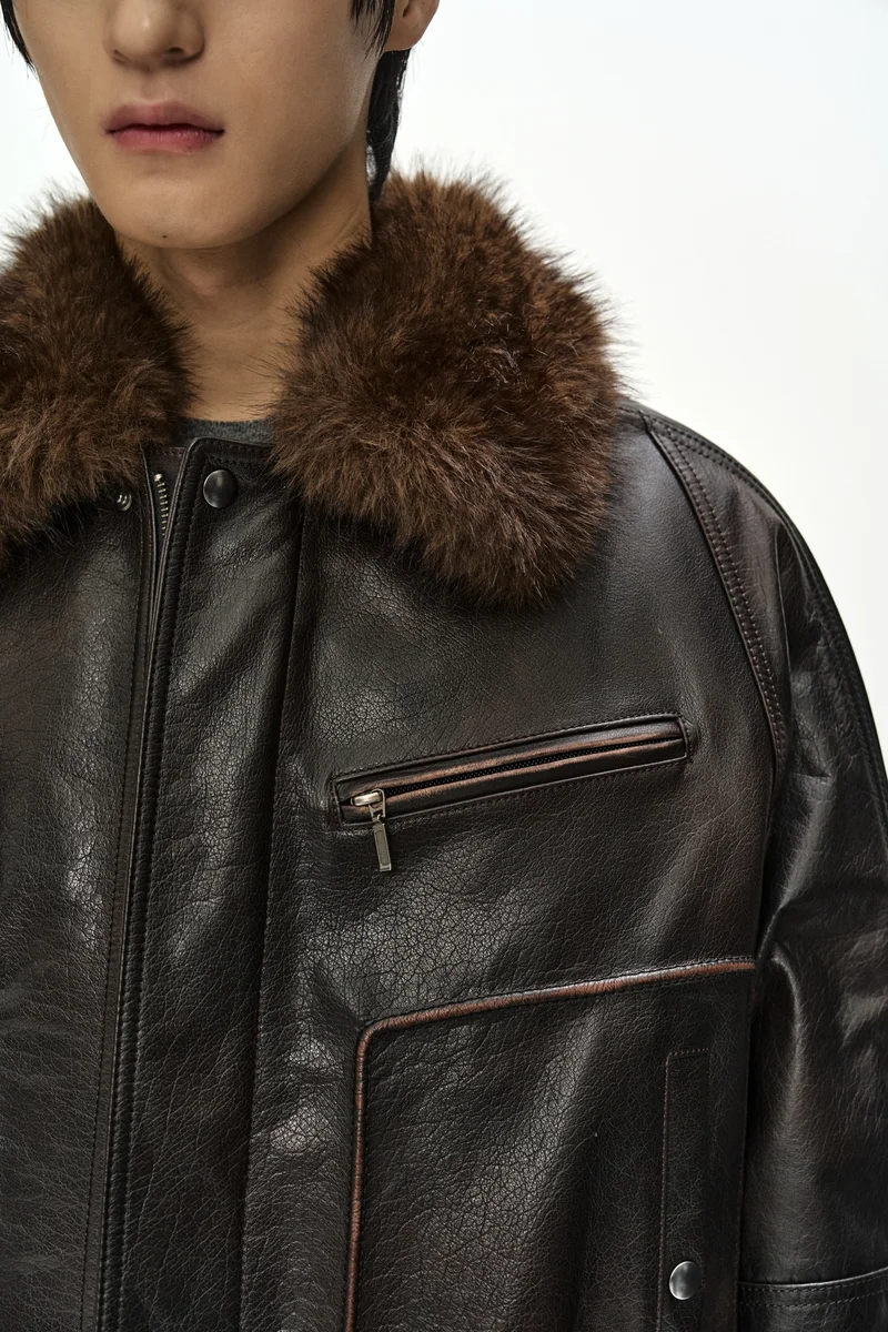 BUFFALO LEATHER BOMBER JACKET 9