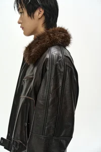 BUFFALO LEATHER BOMBER JACKET thumb 10