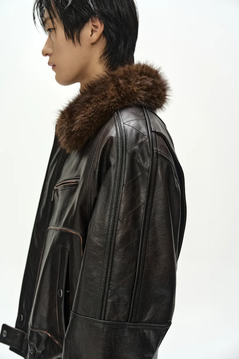 BUFFALO LEATHER BOMBER JACKET 10