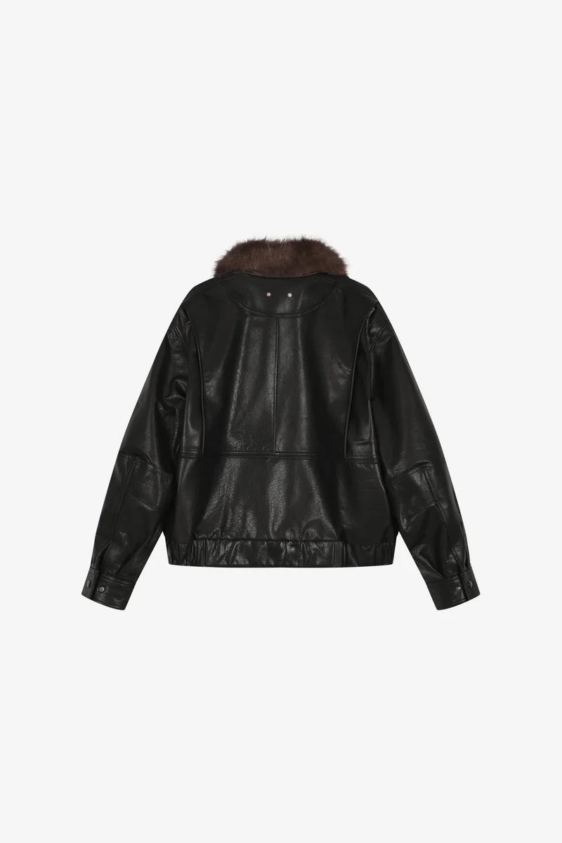 BUFFALO LEATHER BOMBER JACKET 13