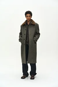 DETACHABLE FUR COLLAR CHESTERFIELD TWEED COAT thumb 3