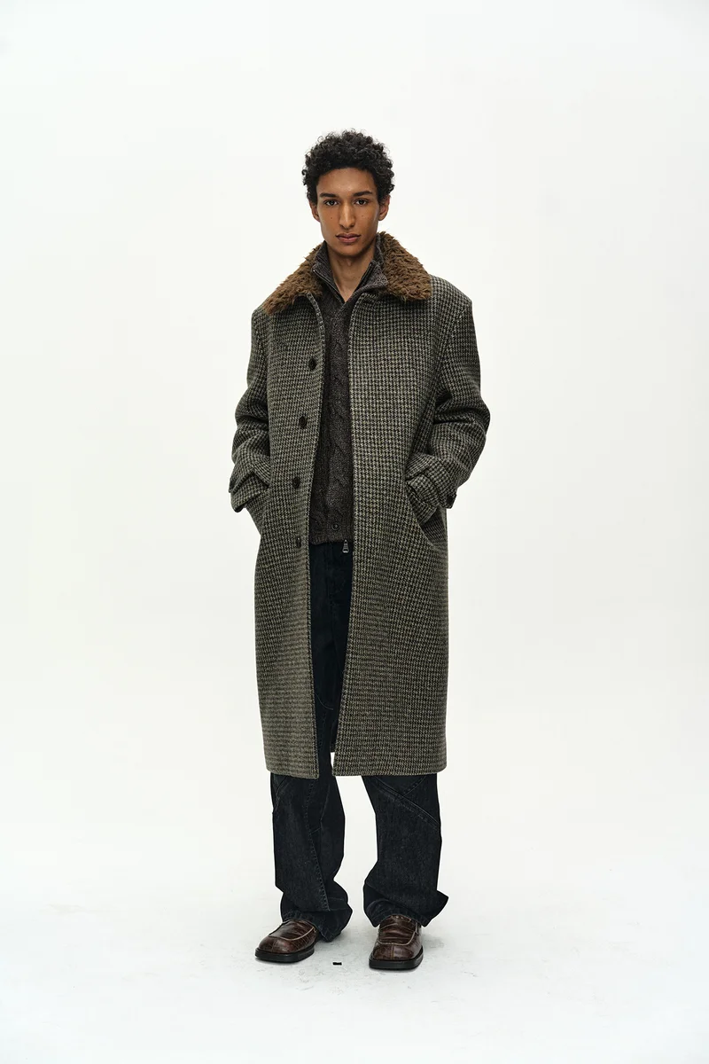 DETACHABLE FUR COLLAR CHESTERFIELD TWEED COAT 3