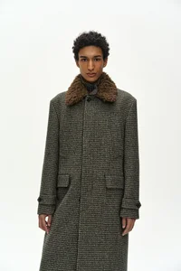 DETACHABLE FUR COLLAR CHESTERFIELD TWEED COAT thumb 5