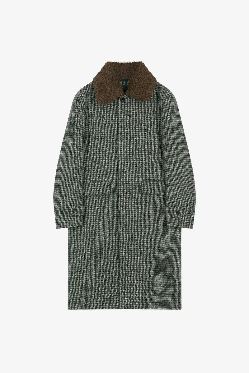 DETACHABLE FUR COLLAR CHESTERFIELD TWEED COAT 9