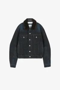 UNISEX PADDED DENIM BOMBER JACKET