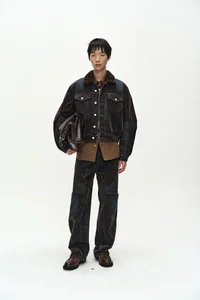 UNISEX PADDED DENIM BOMBER JACKET thumb 1