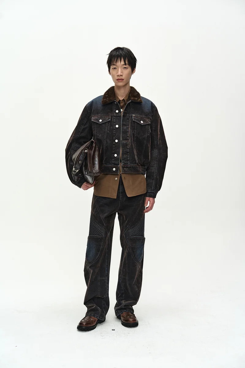 UNISEX PADDED DENIM BOMBER JACKET 1