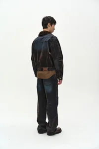 UNISEX PADDED DENIM BOMBER JACKET thumb 4
