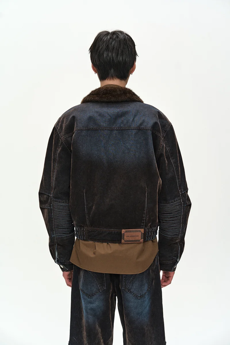 UNISEX PADDED DENIM BOMBER JACKET 7