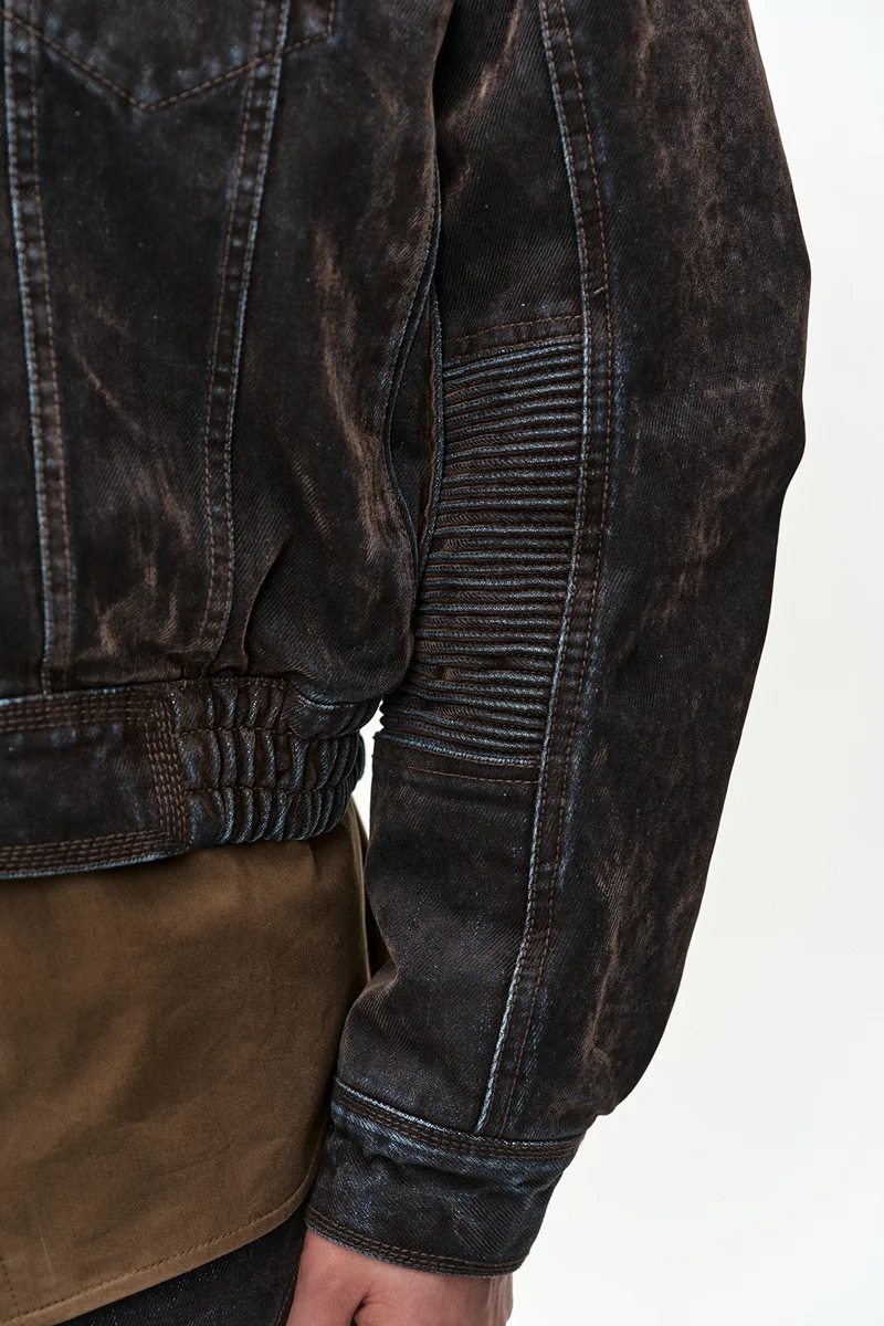 UNISEX PADDED DENIM BOMBER JACKET 10