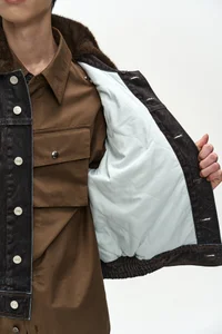 UNISEX PADDED DENIM BOMBER JACKET thumb 11