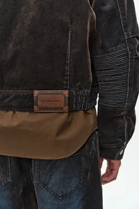 UNISEX PADDED DENIM BOMBER JACKET thumb 14