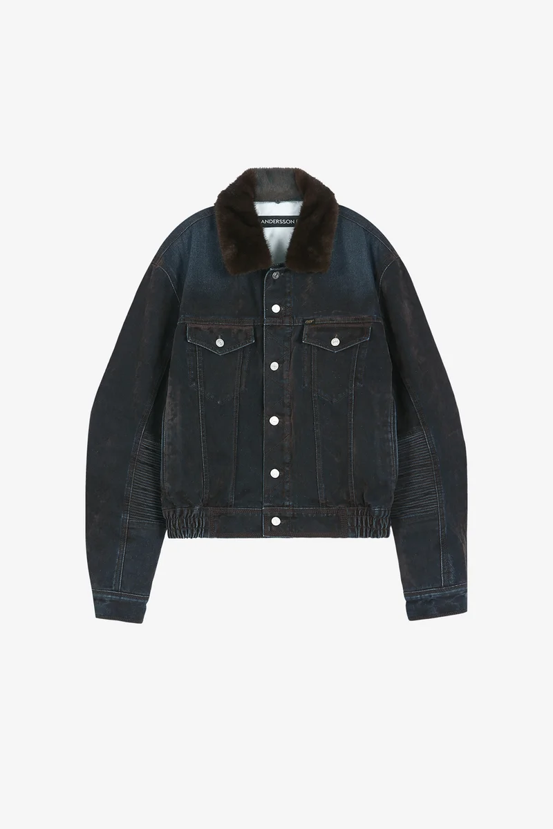 UNISEX PADDED DENIM BOMBER JACKET 15