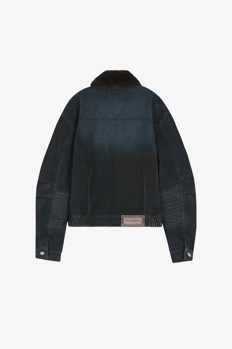 UNISEX PADDED DENIM BOMBER JACKET 16