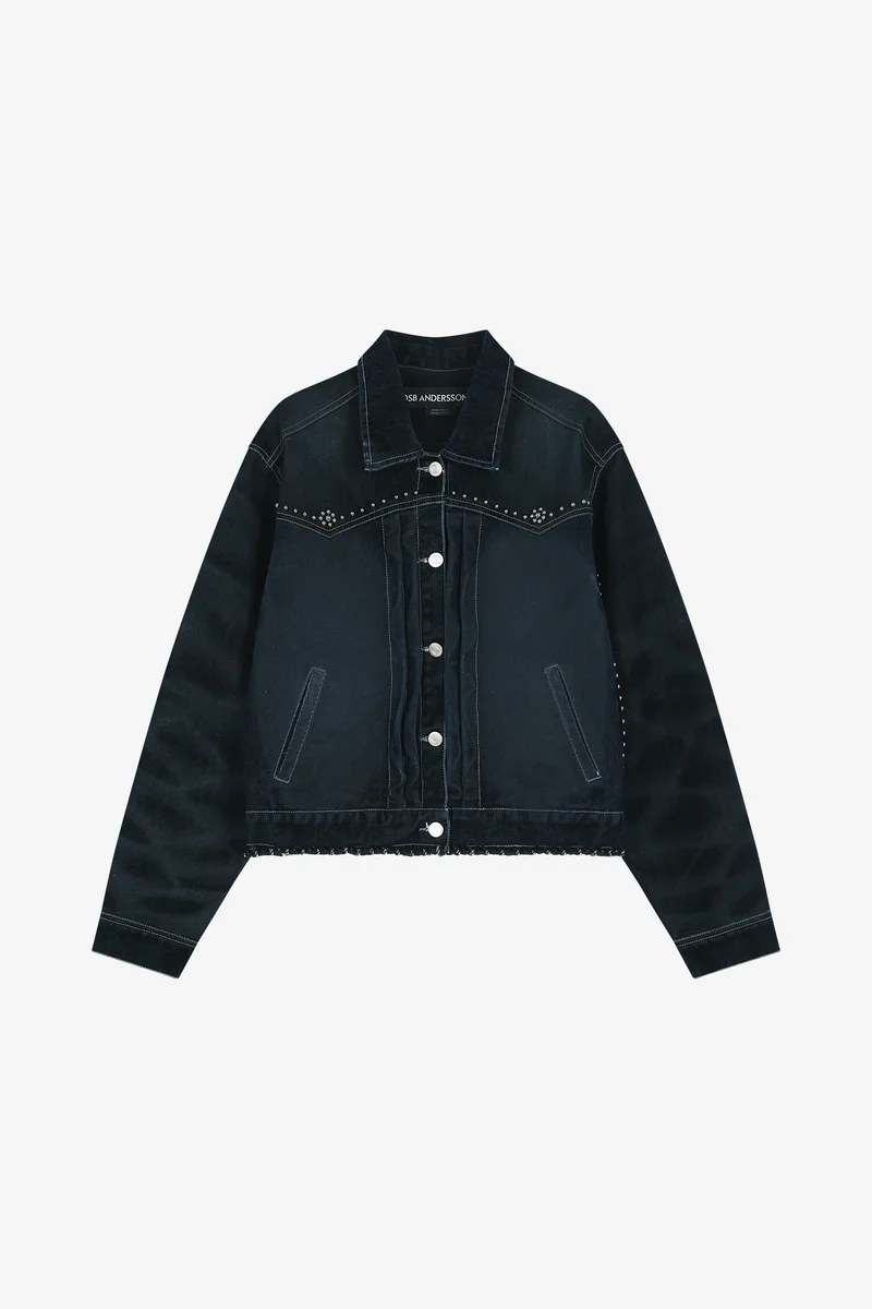STUDDED VELVET DENIM JACKET 9