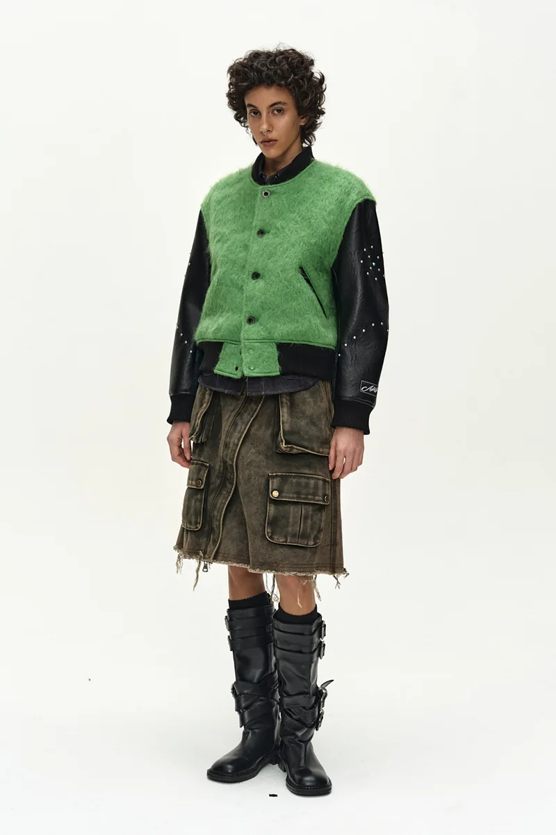 LAWN HAIRY WOOL VARSITY JACKET 1