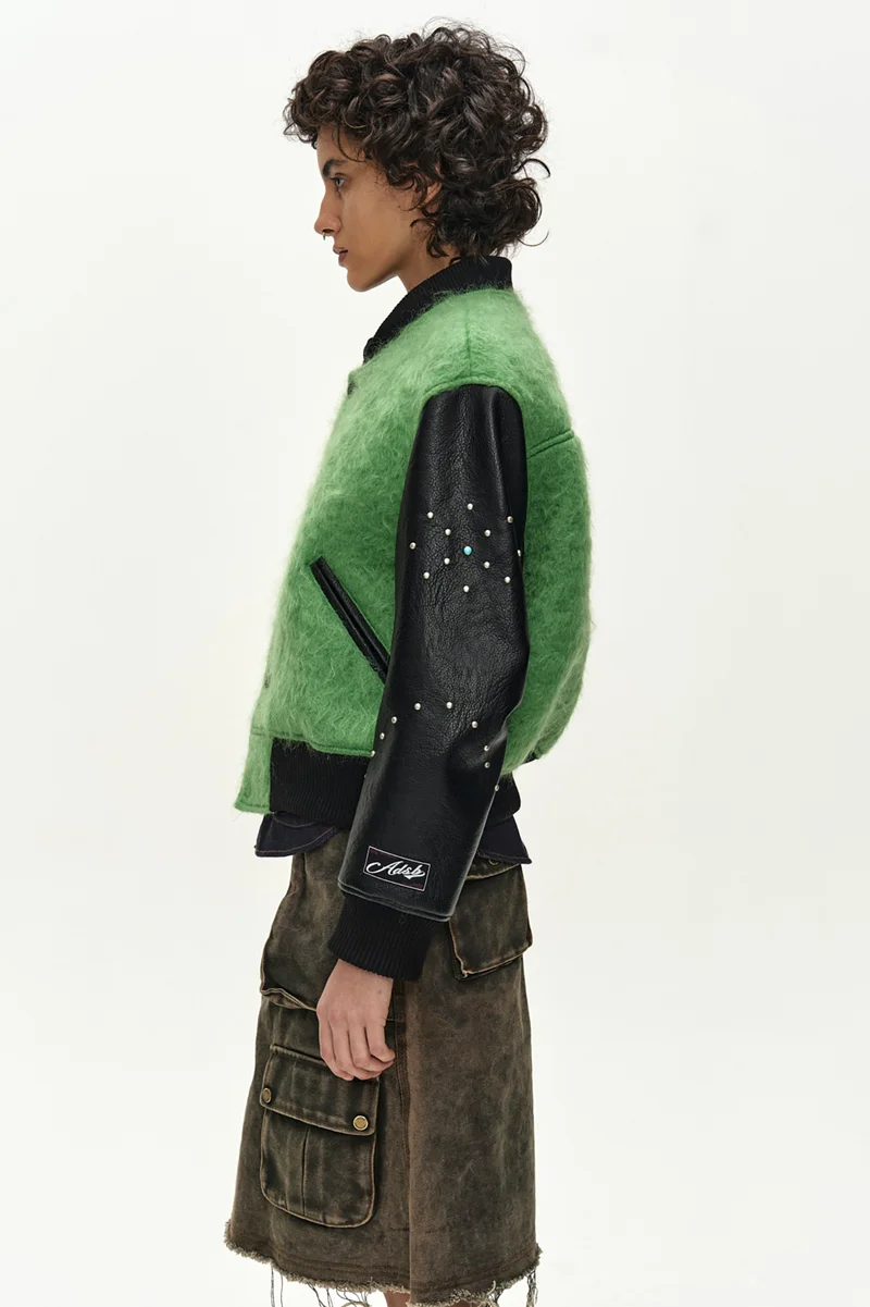 LAWN HAIRY WOOL VARSITY JACKET 5