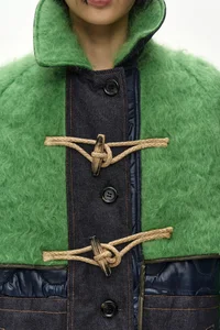 LAWN HAIRY WOOL QUILTED DUFFLE COAT thumb 2