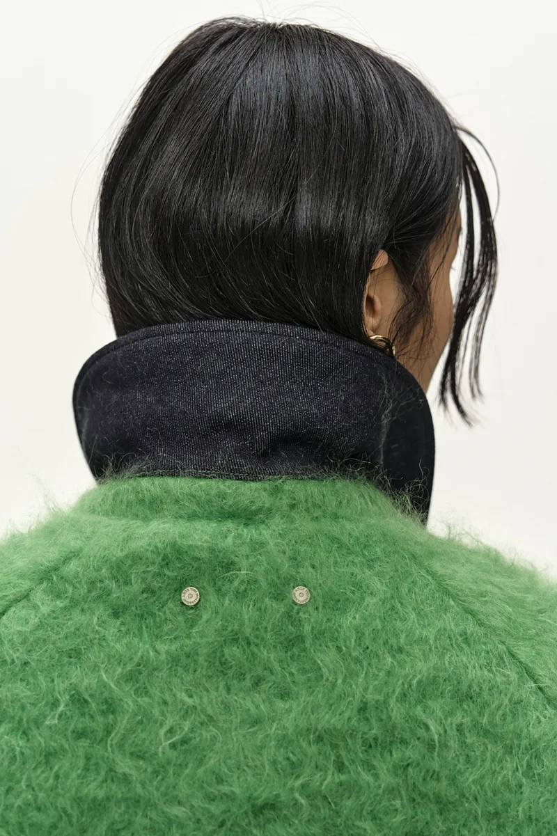LAWN HAIRY WOOL QUILTED DUFFLE COAT 4