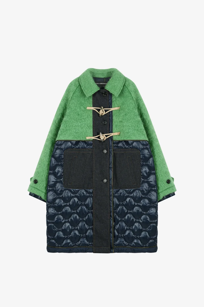 LAWN HAIRY WOOL QUILTED DUFFLE COAT 10
