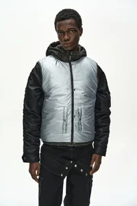 PADDED REVERSIBLE HOODIE VEST thumb 1