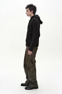 FISHERMAN CABLE HALF ZIP-UP HOODIE thumb 2