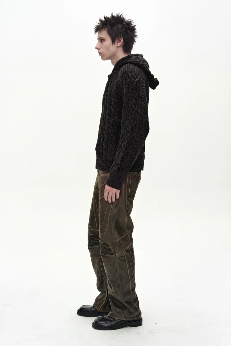 FISHERMAN CABLE HALF ZIP-UP HOODIE 2