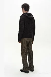 FISHERMAN CABLE HALF ZIP-UP HOODIE thumb 3