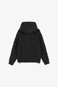 FISHERMAN CABLE HALF ZIP-UP HOODIE thumb 7