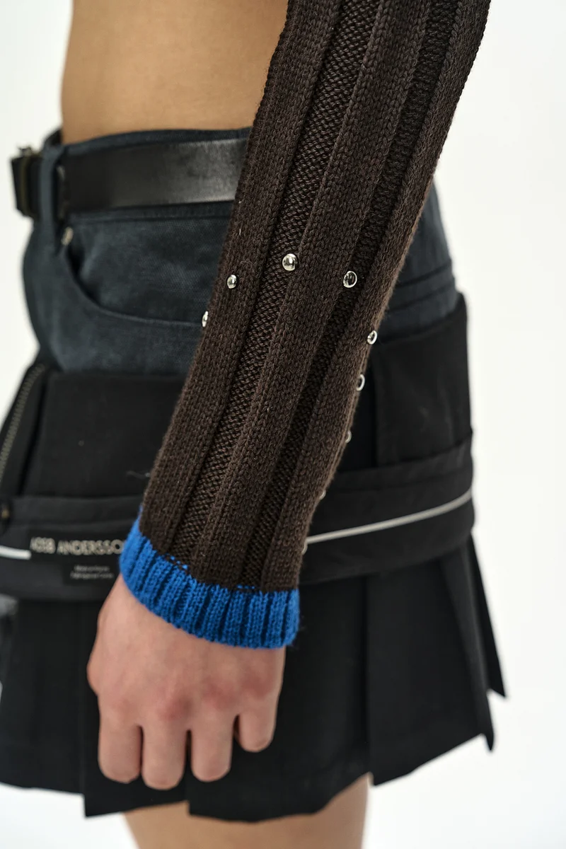 STUDDED WIDE RIB CROP ZIP-UP 5
