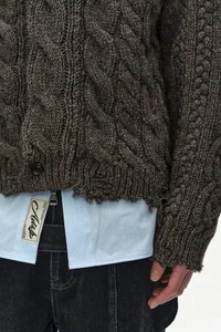FISHERMAN CABLE ZIP-UP SWEATER thumb 3