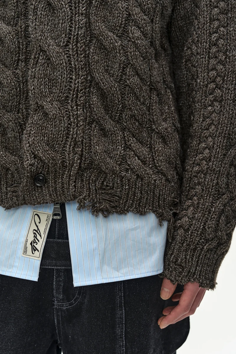 FISHERMAN CABLE ZIP-UP SWEATER 3