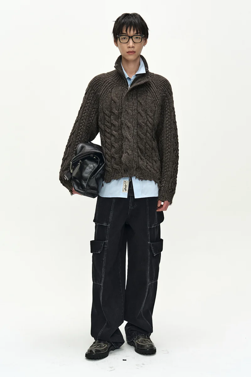 FISHERMAN CABLE ZIP-UP SWEATER 4
