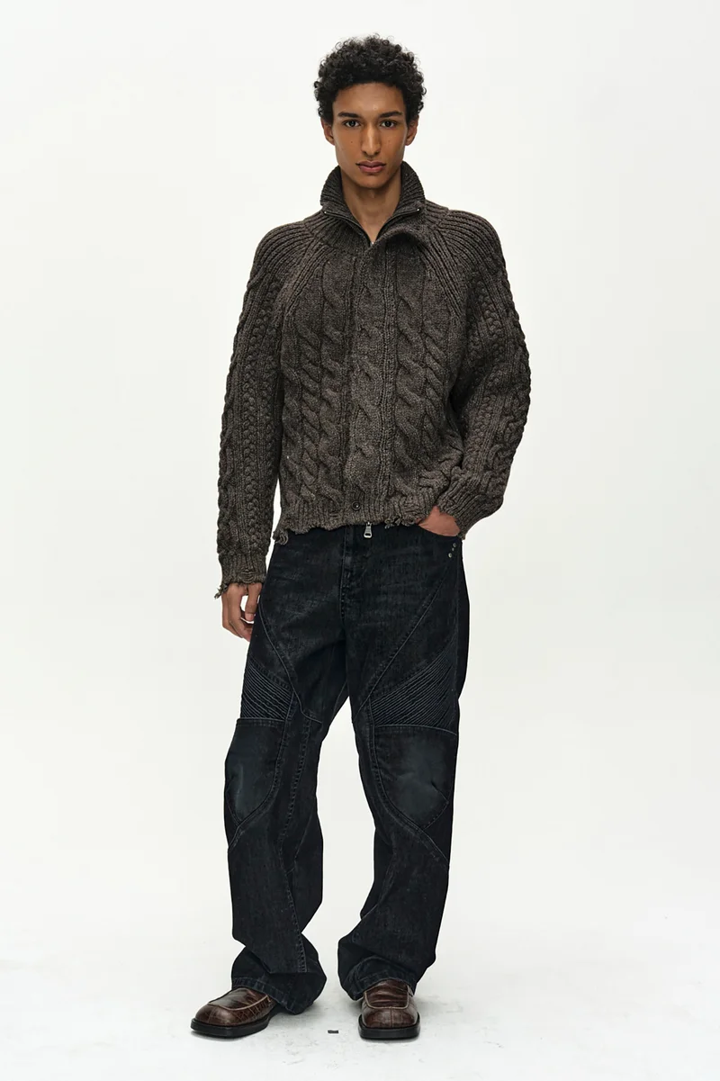 FISHERMAN CABLE ZIP-UP SWEATER 5