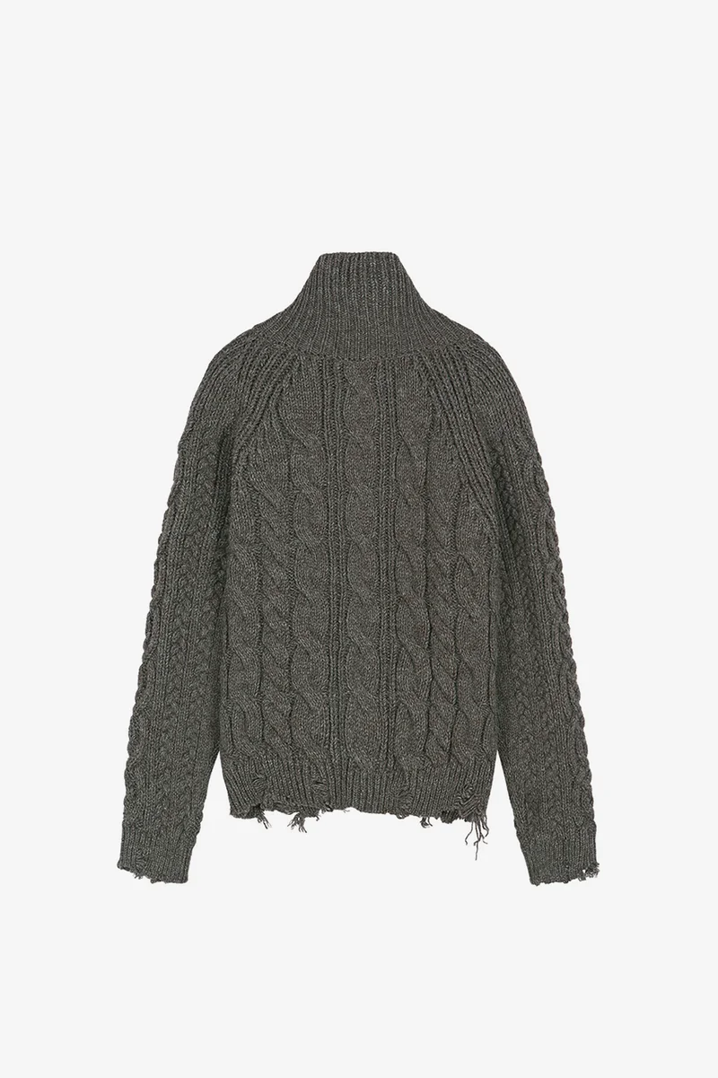 FISHERMAN CABLE ZIP-UP SWEATER 11