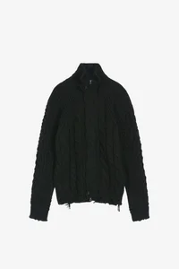 FISHERMAN CABLE ZIP-UP SWEATER