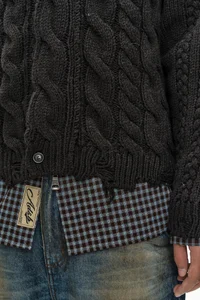 FISHERMAN CABLE ZIP-UP SWEATER thumb 2