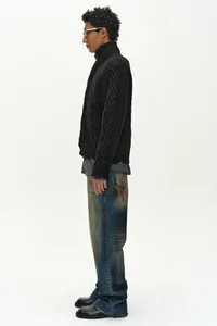 FISHERMAN CABLE ZIP-UP SWEATER thumb 4