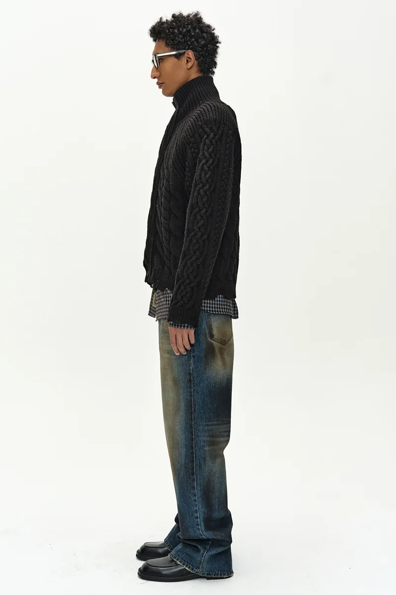 FISHERMAN CABLE ZIP-UP SWEATER 4
