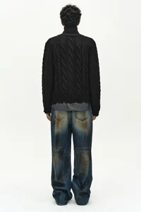 FISHERMAN CABLE ZIP-UP SWEATER thumb 5