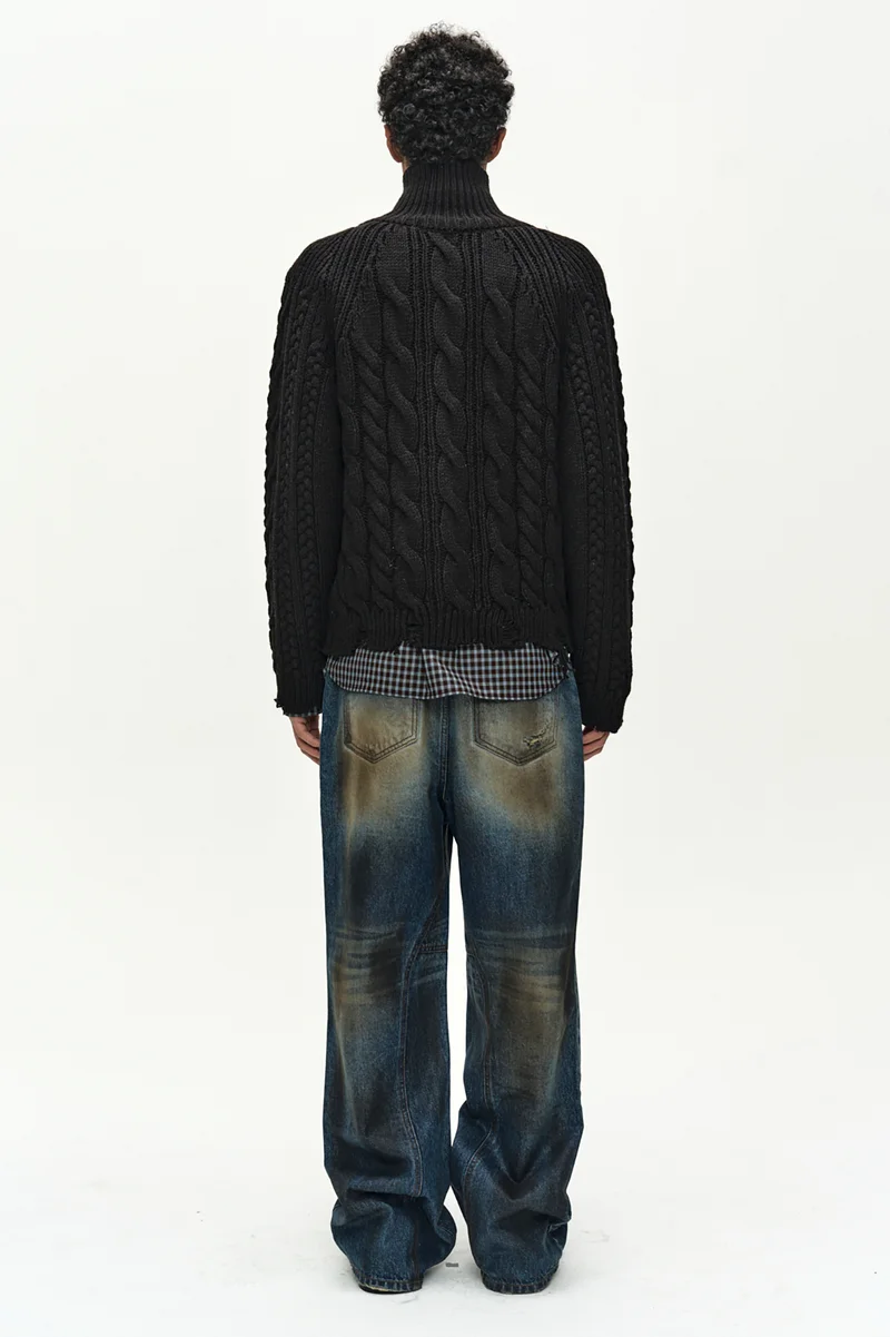FISHERMAN CABLE ZIP-UP SWEATER 5