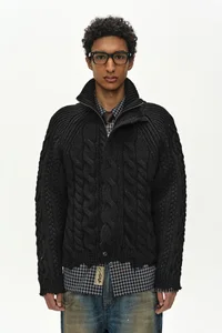 FISHERMAN CABLE ZIP-UP SWEATER thumb 6