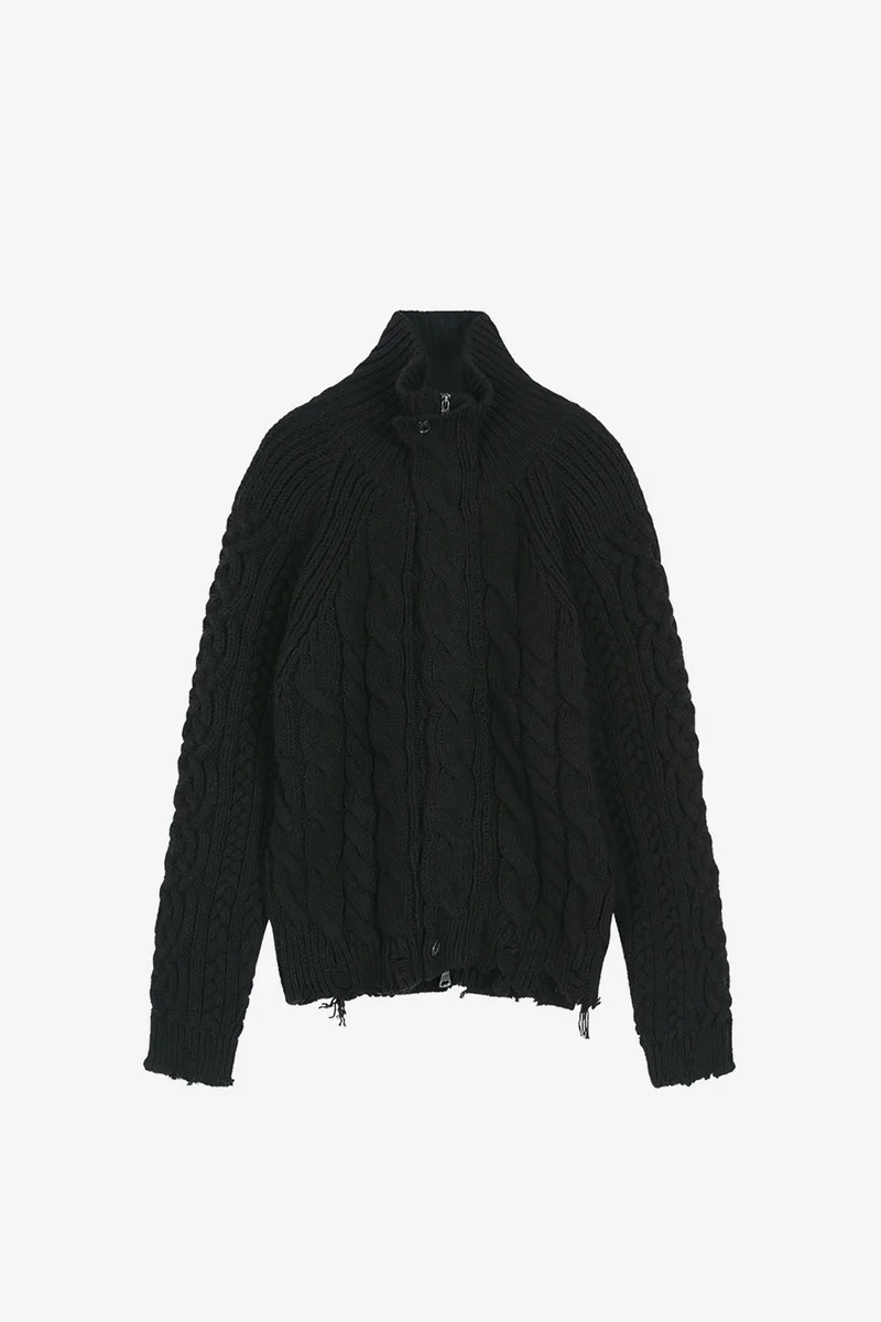FISHERMAN CABLE ZIP-UP SWEATER 8
