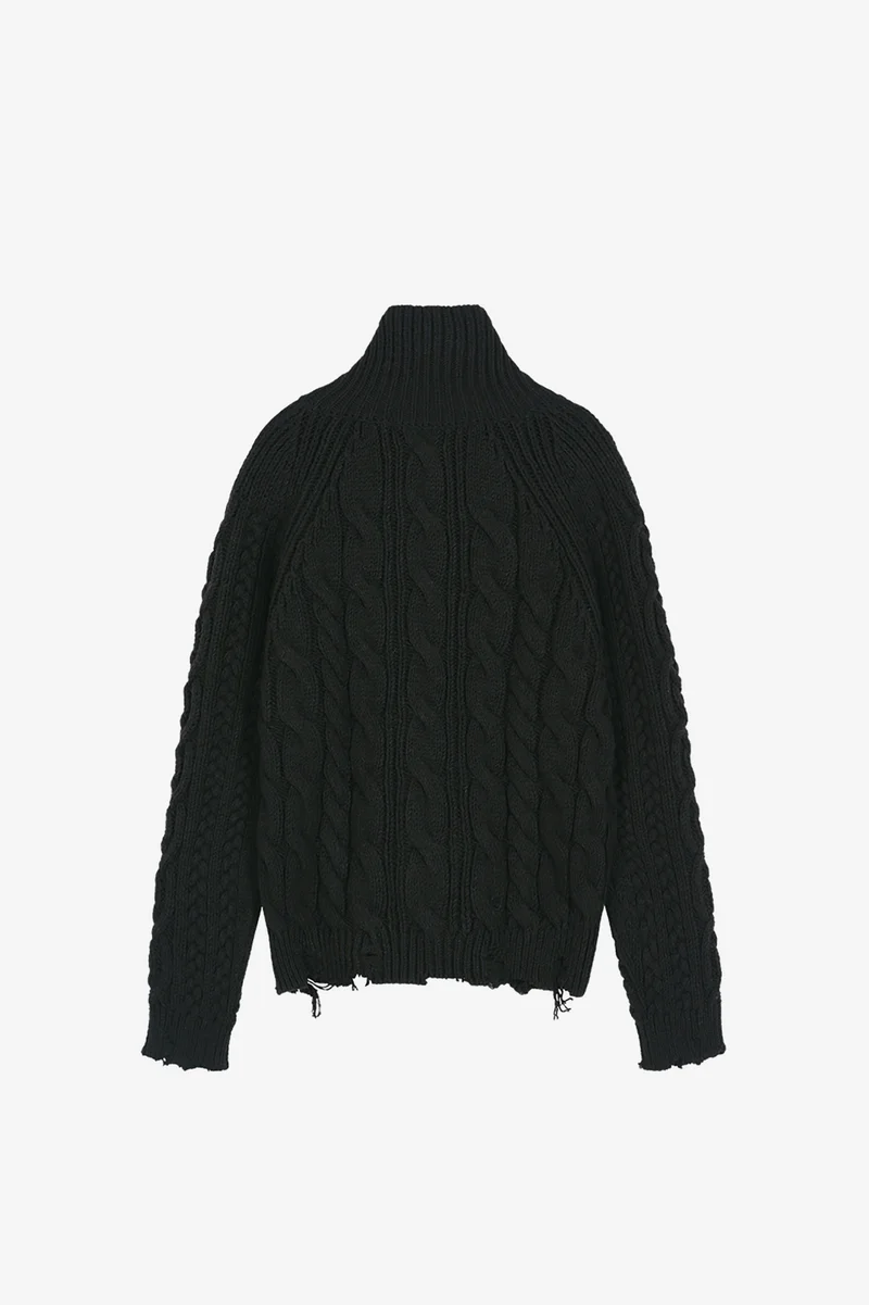 FISHERMAN CABLE ZIP-UP SWEATER 9