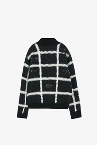 SHAGGY CHECK BUTTON CARDIGAN thumb 9