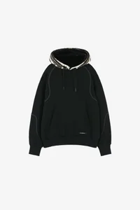 UNISEX KNIT PANEL FLEECE HOODIE thumb 8