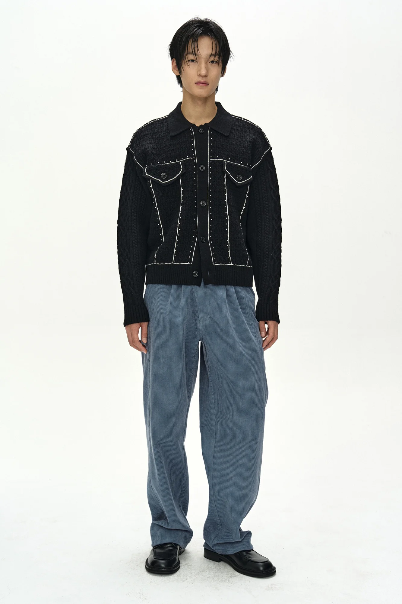 ANDERSSON BELL CAMELON TRUCKER CARDIGAN BLACK