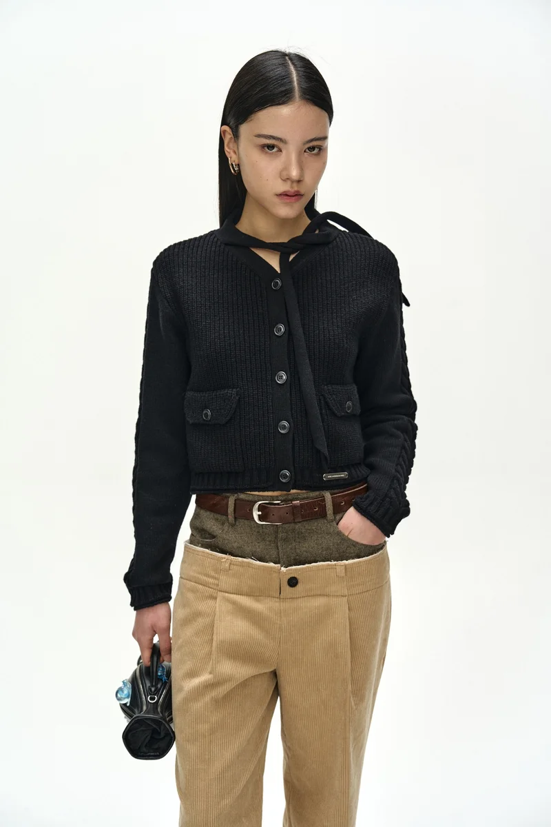 SCARF TIE KNIT CARDIGAN 4