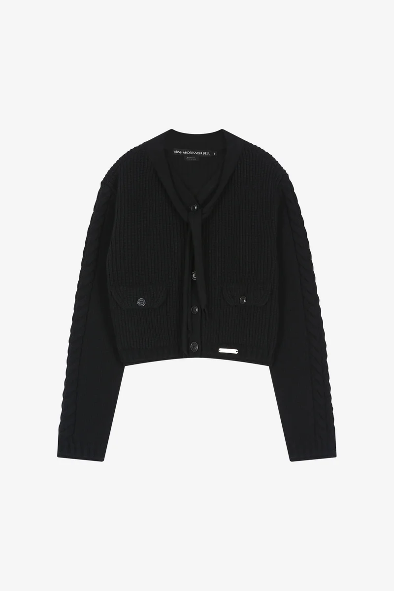 SCARF TIE KNIT CARDIGAN 7