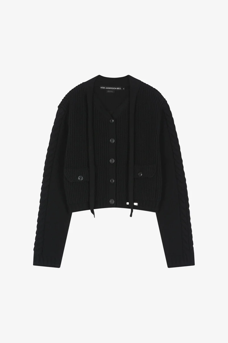 SCARF TIE KNIT CARDIGAN 8